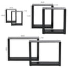 2pcs Box Shape Furniture Legs Industrial Robust Metal Iron Frame For Table Bench