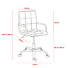 Office Chair with Armrest Padded Swivel Chair PU Leather Comfy Computer Chair