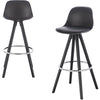 1x Barstool Breakfast stool Metal+leather Counter Bar Chair Faux Bar Stool