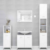Bathroom Furniture Set 3 Piece High Gloss White Chipboard Furniture