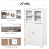 kleankin Bathroom Floor Storage Cabinet Standing Unit Kitchen Cupboard W/ Doors