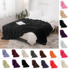 Fleece Blanket Large Sofa Throw Soft Warm Faux Fur Mink Single & Double Size UK