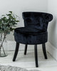 Black Velvet Vanity Stool Black Legs Bedroom Dressing Chair