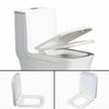 Luxury Square Toilet Seat Heavy Duty White Soft Close Top Quick Release Hinges