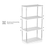 Metal Tube Storage Rack/Shelving Unit Book Shelf Kitchen/Office Unit Stand 4 Tie