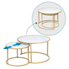 Marble Vein Round Coffee Tables Sofa Side Nested End Tables Living Room Home UK~