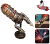 Retro Steampunk Rocket Lamp Space Shuttle Night Light Desk Night Flame Light UK