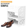 3/4/7 Tier Shoes Storage Cabinet White Door Organiser Shelf Rack Stand Unit New