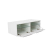 Modern 100cm TV Cabinet Unit Stand White High Gloss Door & Matt Body LED Lights