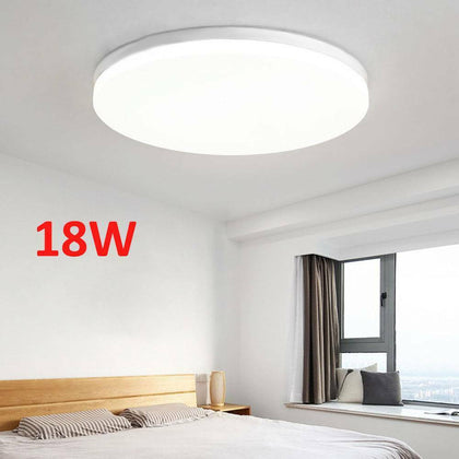 18W Bright Round LED Ceiling Down Light Panel Wall Kitchen Bathroom Lamp White