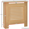 Milton Radiator Cover Small Natural MDF Modern Unfinished Cabinet Heating Guard