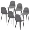 Small 2/4/6 Faux Leather Dining Chairs Black Metal Legs Kitchen Lounge Room Home