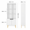 6 Cubes Bookshelf Storage Unit With 2 Door Cupboard Display Shelving Bookcase