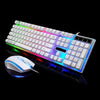 Gaming Keyboard and Mouse Set Rainbow LED USB Illuminated for PC Laptop PS4 Xbox