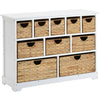 Large Chest of Drawers with Baskets Solid Wood Hallway Bedroom Living Room