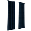 Blue Plain Thermal Blackout Curtains Lined Pencil Pleat/Eyelet Window Blinds x 2