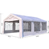 6M X 4M Heavy Duty Gazebo Garden Wedding Marquee Canopy Party Tent Shelter