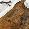 End Table Rustic Industrial End Telephone Table w/ 2-Tier Shelves for Any Rooms