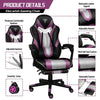 Executive Office Chair Racing Gaming Computer Desk PU Leather Adjustable Swivel