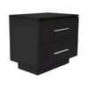 High Gloss Front Bedside Table Cabinet Nightstand White / Black 2 Drawer RGB LED