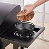 NonStick Cast Iron Pot with Wood Lid Cooking Hanging Stew Souppot Open Fire Pan