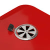 Red BBQ Charcoal Trolley Garden Outdoor Barbecue Cooking Grill Powder Wheels NEW