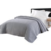 Stylish Bedspread Quilted Comfortable Bedding Cover Double Sided Polyester Grey