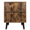 Scandinavian Bedside Table Modern Storage Cabinet Vintage Style Rustic Door Unit