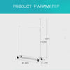 Metal Clothes Hanging Rail Coat Shoe Stand Rack Heavy Duty Shelf With Wheels
