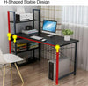 Corner Computer Desk H-shaped PC Table Workstation Home Office Study Furniture