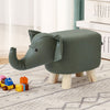 Green Elephant Stools Upholstered Seat Animal Footstools Ottomans PU Fabric Xmas