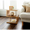 Oak 2 Tier Side Table Elegant Design Living Room Furniture Coffee Table