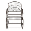 One Seater Garden Bench Vintage Swing Chair Rocking Metal Furniture Patio Seat