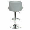SET OF 2 GREY GAS LIFT SWIVEL BAR STOOLS, BREAKFAST KITCHEN BAR BARSTOOLS