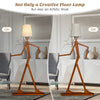 Wooden Tall Floor Lamp Corner Decorative Humanoid Light Fixture Changeable Shape