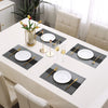 Set of 12 Placemats Washable Woven PVC Table Mats for Dining Kitchen Table
