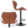 2 Bar Stools Adjustable Breakfast Kitchen Stools PU Leather Swivel Gas Lift