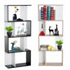 4-tier Storage Display Shelving Bookcase S Shape design Divider Unit Particle