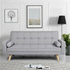 3 Seater Fabirc Sofa Bed Click Clack Living Room Settee Armchair Couches Grey (Grey(L185CM))