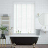 Faux Wood Window Venetian Blinds Blind With Tape 50mm Slats White Grey TRIMMABLE