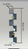 2/3/ 5 Tier Floating Wall Shelves Corner Shelf Storage Display Bookcase