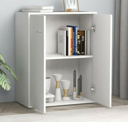 Small Sideboard Cupboard Cabinet White Storage Unit Hallway Bedroom Office Slim