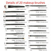 20 pcs Set Professional Make Up Brushes Foundation Blusher Face Powder Eyeshadow