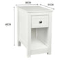 Mdf Bedside Table with Drawer and Shelf Cabinet Storage Unit - 28 x 31 x 45cm