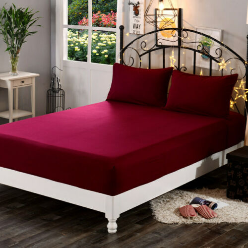 Extra Deep 30cm Fitted Sheet Bed Sheets 100% Poly Cotton Single Double King Size