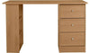 Home Malibu 3 Drawer Office Desk - Oak Effect