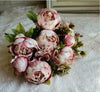 13 Heads Peony Flowers Bouquet Artificial Decor weddings home x6 colou