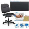 Adjustable Office Chair Computer Desk Chair Armless Ergonomic Swivel Chair