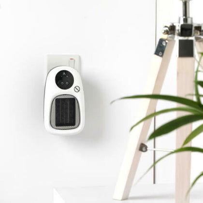 500W Digital Electric Plug-In Wall Socket Heater Instant Heat Timer LED Display
