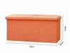Modern Ottoman Storage Box Folding Storage Bench Crushed Velvet & Linen Material